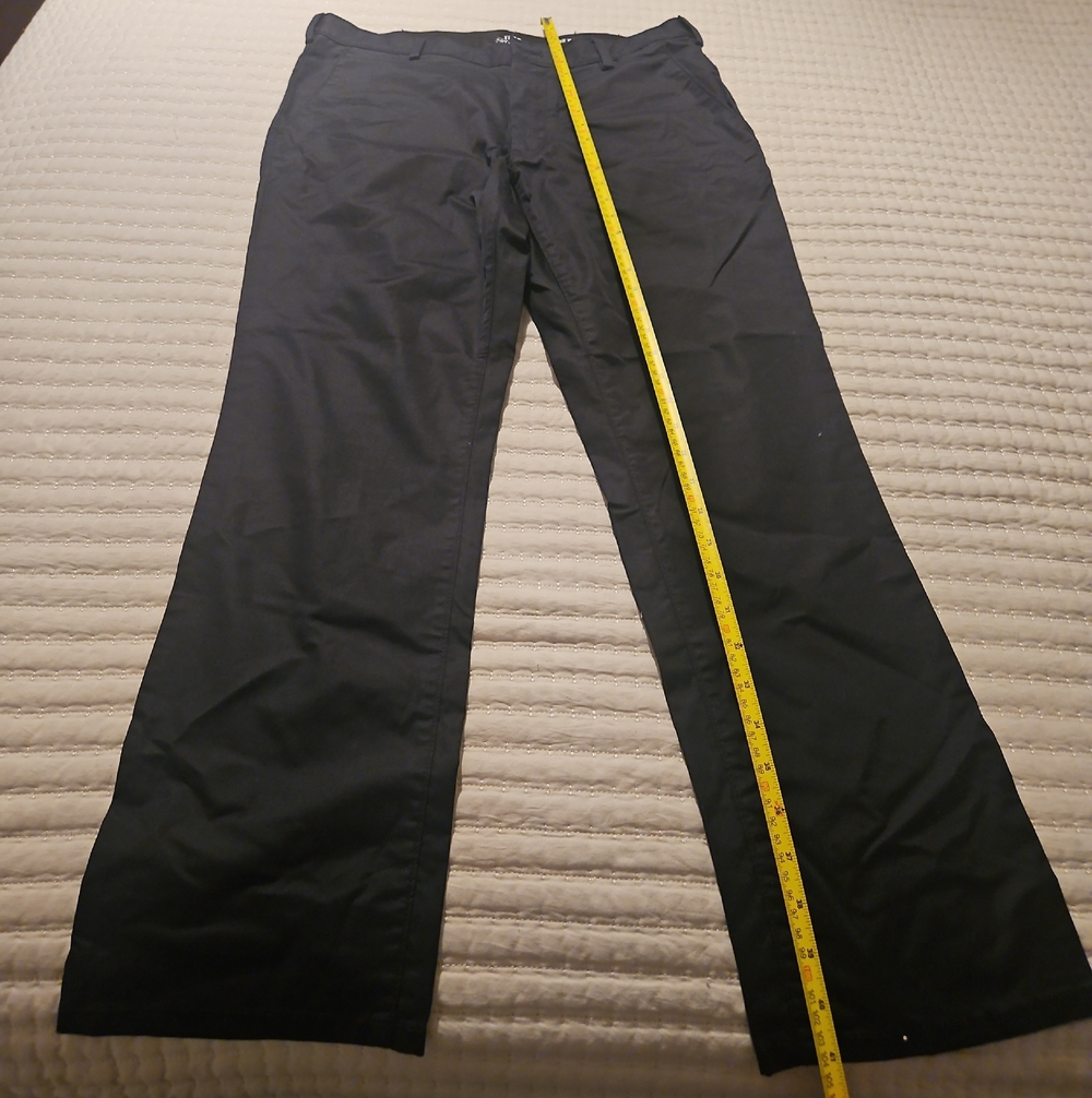 Men's Navy Blue Straight-Leg Pants